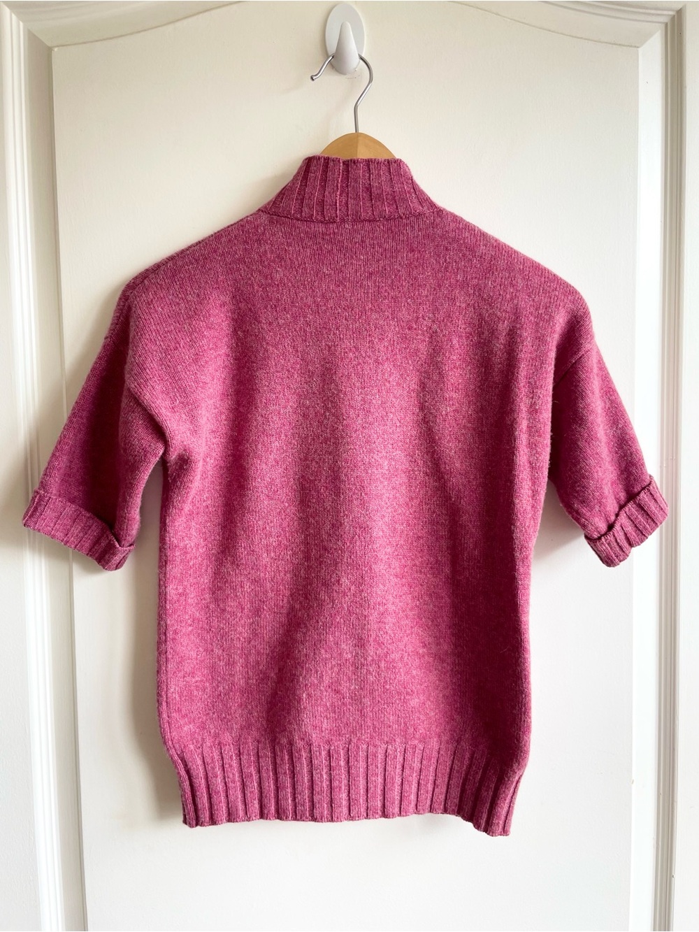 Rivamonti Womens Wrap Style Wool Alpaca Raspberry Mauve Sweater S Brunello - Picture 2 of 12